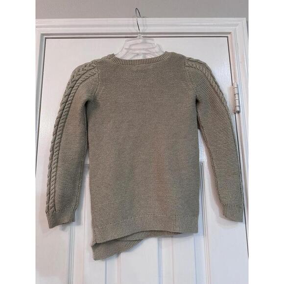 Tommy Bahama Kids Sweater Size L (10/12) Tan Cable Knit Asymmetrical Cozy - Picture 5 of 7
